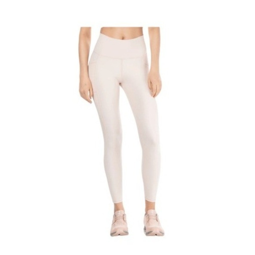 Kyodan Solstice Leggings Pink Mauve Ribbed Running High Waisted P/S